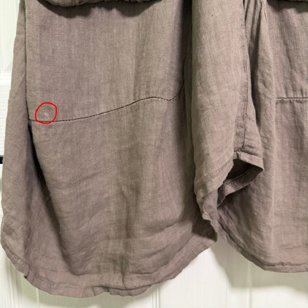 Bohabille Women's Linen Lagenlook Bubble Hem Dress Size Large - Picture 15 of 16
